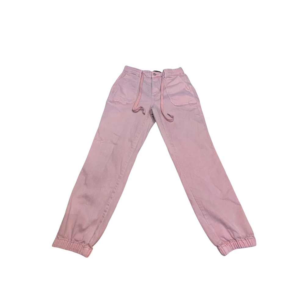 Judy‎ Blue Garment Dyed Pink Jogger Pants Women's Casual Drawstring